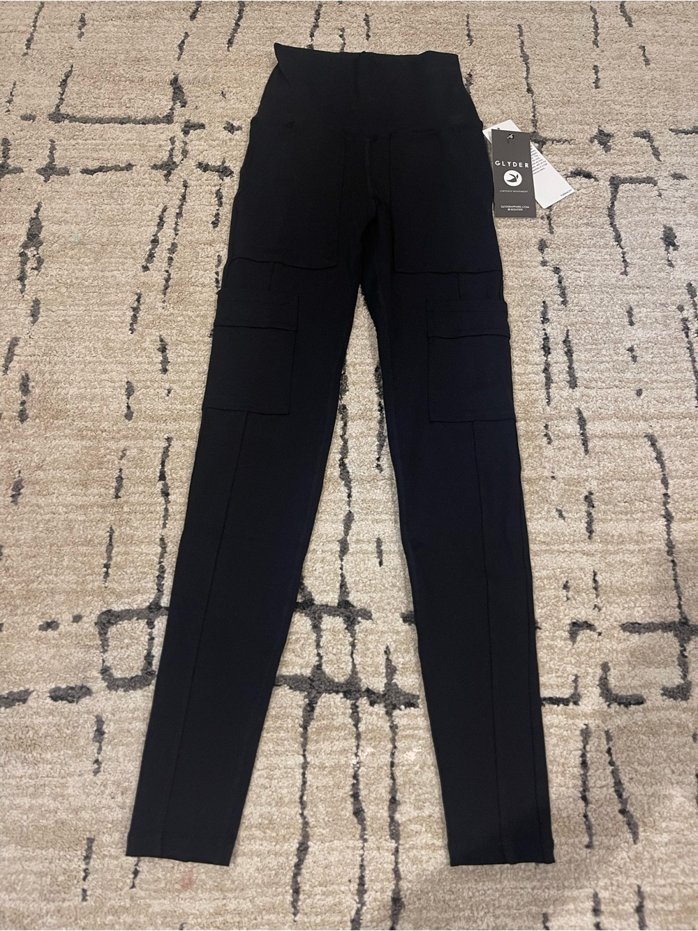Glyder NWT Cargo Black Leggings Forma101 Size XS